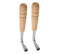 Yardwe 2pcs Piano Tuning Wrench Tone Tuning Tool with Wood Grip Stainless Steel for Lyre Harp and Auto Harps Reliable Performance