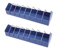 Yardwe 2pcs Pigeon Feeding Troughs Anti-drop Food Box for Pigeon Cage Durable Pp Material Easy to Clean for Small Birds Like Parrots