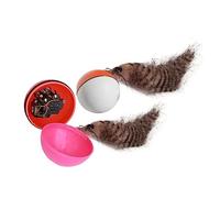 Yardwe 2pcs Plastic Electric Water Toys Ball Interactive Dog Cat Toy Battery Operated Rolling Ball for Leisure Play Random Color