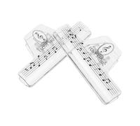 Yardwe 2pcs Plastic Music Book Clips with Rounded Edges and Smooth Edged Protection, One-handed Operation Page Holders for Music Sheets and Books, for Violin Playing and Stage Transitions