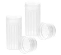 Yardwe 2pcs Plastic Slide Staining Jars with 5 Slide Staining Rack and Lid for Medicine and Scientific Research Lab Use
