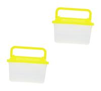 Yardwe 2pcs Portable Handheld Aquarium Fish Tank for Turtles and Pets Durable Transparent Living Box with Capacity Lid