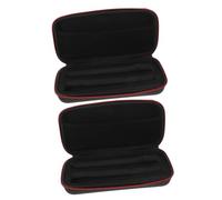 Yardwe 2pcs Portable Microphone Carrying Case Handheld Mic Storage Bag for Travel Material Lightweight Zippered from Shock and Damage