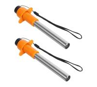 Yardwe 2pcs Portable Outdoor Piezo Igniter Fire Starter with Metal Electrode Electronic Pulse Ignition for Fire Pit Grill Camping Stove Bbq Weather Resistant Campfire Lighter