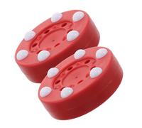 Yardwe 2pcs Professional Inline Roller Hockey Pucks for Street and Floor Hockey Training Impact-resistant Balls for Outdoor Driveway Practice and Skill Development