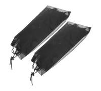 Yardwe 2pcs Rainwater Collector Net Cover, Rain Barrel Cover, Polyester, Black, 95cm, Drawstring, Protects Rainwater Barrel from Debris for Watering Plants and Cleaning