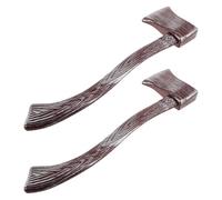 Yardwe 2pcs Realistic Pirate Axe Props Plastic Fake Axes for Halloween Cosplay Stage Performance Lightweight Pirate Party Decorations