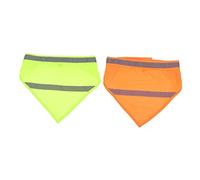 Yardwe 2pcs Reflective Pet Scarf High Visibility Dog Bandana Neckerchief with Washable Material for Night Safety and Fashionable Puppy Accessory Random Color Random Color
