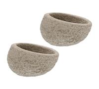 Yardwe 2pcs Reptile Feeders Pet Food and Water Bowl Low Center of Design for Stability for Tortoises and Other Pets Safe and Material