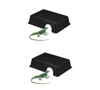 Yardwe 2pcs Reptile Hide Cave for Snakes Frogs and Tortoises and Practical Hiding for Terrarium Habitat Shelter for Pets Seeking Comfort and Security