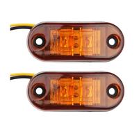 Yardwe 2pcs Running Lamp Rear Light Dual Color Plastic Xh-006 Yellow 9-30v Turn Signal Indicator Light for Truck Trailer, Side Lamp