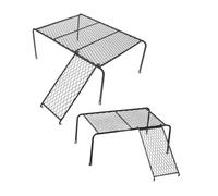 Yardwe 2Pcs Rutin Chicken Coop Platform with Ladder Durable Hollow out Design for Chickens Multi Functional Feeding Holder Climbing for Pets and Poultry Supplies