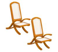 Yardwe 2pcs Scale Miniature Furniture Ornaments for Dollhouse Living Crafts Retro Mini Chairs for Dollhouse Accessories