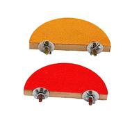 Yardwe 2pcs Semicircle Frosted Hamster Platform Safe Stands for Small Animals for Parrots Gerbils Mice More Fun Play Paw Grinding Random Color Random Color
