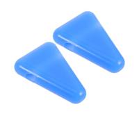 Yardwe 2pcs Silicone Tuning Fork Triangle Stand Blue Secure Base Holder Prevents Damage Easy to Clean for Travel and Outdoor Activities