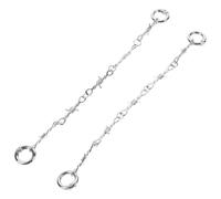 Yardwe 2pcs Silver Shoe Charms Chain for Sandals Punk Style Metal Shoe Chain Accessories for DIY Decoration Unisex Accessory for Casual and Festival Wear