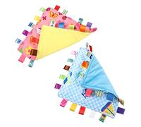 Yardwe 2pcs Soothing Towel Security Blanket Comforter for Practical Blanket for Newborn for Boy for Girl for Crying and Sleeping