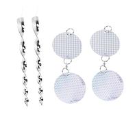 Yardwe 2pcs Spiral Scare Rods for Bird Film Reflective Bird Scarers for Orchard Magpie Deterrent