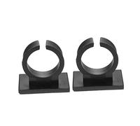 Yardwe 2pcs Square Microphone Clips Plastic Mic Clips for Wireless Microphone Adhesive Back Mic Stand for Handheld Holder