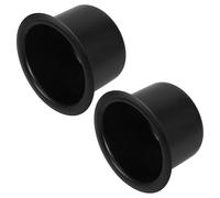 Yardwe 2pcs Stainless Steel Cup Holder Insert with Stable Base for Cinema Sofa and Boats, Multifunctional Accessory Suitable for Truck, Car, and Home Office Use, Black