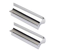 Yardwe 2pcs Stainless Steel Guitar Slides Metal Tone Bar with Hard-chrome Plated Finger Slide for Neutral Tone and Efficient Sustain Suitable for Professional Guitarists and Guitar
