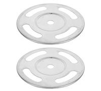 Yardwe 2pcs Stainless Steel Stanchion Post Rope Hangers with Carpet Rope Hooks, Easy Installation, Versatile Use for Museums and Room Decoration, Sl esign and Minimalist Style