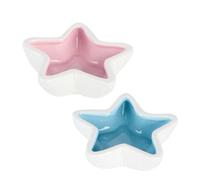Yardwe 2pcs Star-shaped Pet Food Bowl Easy to Clean Feeding Dish for Hamsters Hedgehogs and Pets Random Non-slip Design for Healthy Eating