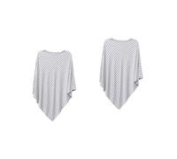 Yardwe 2pcs Striped Triangle Nursing Cover Breastfeeding Scarf Multi Use Stroller Cover Breathable Modal Material Comfortable Outdoor Nursing Poncho