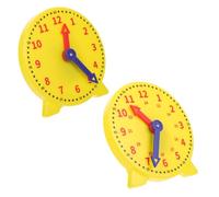 Yardwe 2pcs Student Clock Model Demonstration Tool for Learning Creative Teaching Clock for Primary School Mathematics Practical Indoor Decor for Teachers and Preschoolers