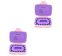 Yardwe 2pcs Teeth Keepsake Box for Pink Tooth Storage Organizer with Labeled Slots Memory Preservation
