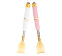 Yardwe 2Pcs Telescopic Back Scratcher Extendable Metal Massager with Rolling Beads for Instant Itch Relief Suitable for All Ages Portable Gift for Family and Friends