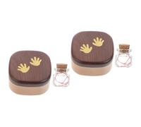 Yardwe 2pcs Tooth Fairy Box for Tooth Keepsake Organizer Memory Storage Box Newborn Birth Gift with Compartments for Childhood Milestones