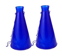 Yardwe 2pcs Toy Megaphones for Boys and Girls Party Noise Makers Plastic Cheer Megaphones Vibrant Colors Party Favors