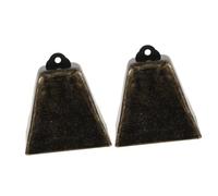 Yardwe 2pcs Vintage Cow Bell Pendant for Pets Lost Bell for Cattle Sheep Dogs DIY Crafting Accessory for Parties Christmas Daily Wear Chic Design