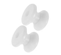 Yardwe 2pcs White Heavy Duty Boat Anchor Rollers Replacement Set for Marine Use, Nylon Material 2.56x2.36x2.17in, Smooth Anchor Chain Movement and Enhanced Stability for Yacht and Kayak