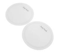 Yardwe 2pcs White Kick Drum Protector Patch for Bass Drum Head Abs Material without Hindering Resonance for Single and Double Pedal Use