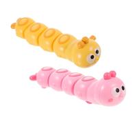 Yardwe 2Pcs Wind Up Caterpillar Cute Clockwork Animal Walking for Engaging Sensory Play Encourages Motor Skills and Social Interaction