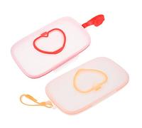 Yardwe 2pcs Wipes Box for Travel Refillable Wet Wipes Dispenser Case Portable Holder Compact Lightweight
