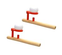 Yardwe 2pcs Wooden Floating Ball Blow for Balance Blowing Game Enhances Motor Skills Hand Eye Coordination and Vital Capacity Development Fun Stress Reliever