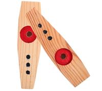 Yardwe 2pcs Wooden Kazoo Musical Instrument Easy to Play for Beginners for Guitar and Ukulele Accompaniment Rich Sound Natural Design