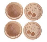 Yardwe 2pcs Wooden Storage Box for Teeth Teeth Box Case Boy Girl Memorial Container Carving Design for Nursery Boys and Girls Storage