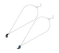 Yardwe 2pcs Yin Yang Couple Necklaces with Mountain and Ocean Pattern Matching Friendship Pendant Jewelry for Women Distinctive Tai Chi Design Thoughtful Gift for Friends and Couples