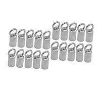 Yardwe 2sets Rope Necklace Cords Toggles Clasps 925 Silver Tube Buckle for Diy Jewelry 10pc*2
