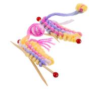 Yardwe 2Sets Scale Knitted Yarn Accessories for Dollhouse Decoration Realistic Crochet Props to Enhance Miniature Scenes Homes and Schools