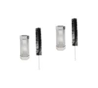 Yardwe 2sets Stainless Steel Bbq Smoker Tube Smoke Mesh for Barbecue Grill Smoker Box Brush