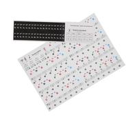 Yardwe 2sheets Piano Keyboard Stickers Note Labels for Beginners Boys and Girls Adhesive Music Instrument Supplies for Digital Keyboard Learning