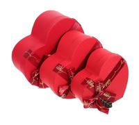 Yardwe 3 Pcs Heart Shaped Present Boxes with Lid Small Decorative Paper Packaging Romantic Red Candy Treat Boxes for Valentine S Day Birthday Party Favors Craftsmanship