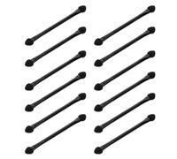 Yardwe 30Pcs Eyeshadow Cosmetic Applicator Double-ended Sponge Sticks Oval Tip Black Plastic for Beginners and Makeover
