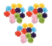 Yardwe 30PCS Flower Hair Bows for Small Dogs Cats Lightweight Chiffon Grooming Accessories for Puppy Parties Special Events Purple Green Pink Yellow