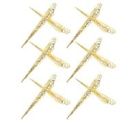 Yardwe 30pcs Gold Hollow Claw Fingertip Nail Covers with Medieval Queen Finger Rings Easy Wear Gothic Claw Nail Tips Extenders for Halloween Cosplay Costume Parties and Themed Festivals